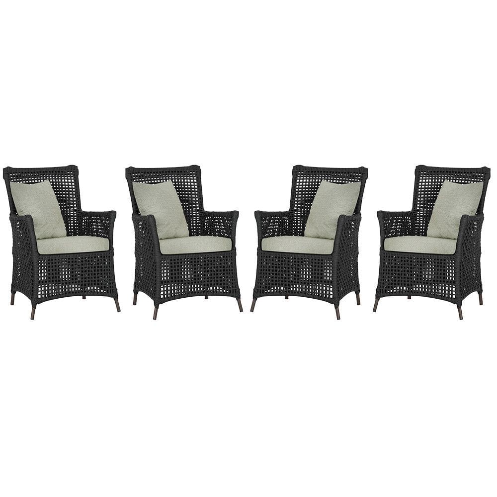 4 Poltronas Igapó Alumínio Micro Pintura Marrom Corda Náutica Estofado 3
