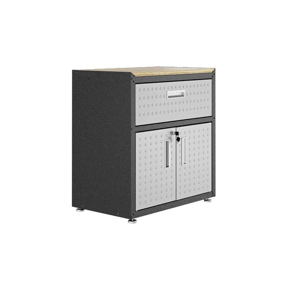 Balcão Multiúso Titanium Itatiaia - 2 Portas 1 Gaveta - Preto c/ Cinza