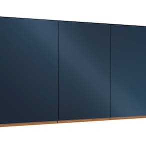 Aéreo 3 Portas de 1200mm de Madeira, Estilo Contemporanêo Canela/ Azul