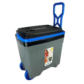 Caixa Termica C/Rodas Cinza E Azul 34L Antares