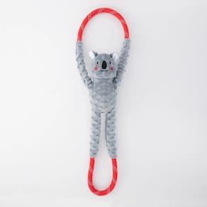 Pelúcia RopeTugz Zippypaws Brinquedo Cabo de Guerra Koala com Apito Para Cães