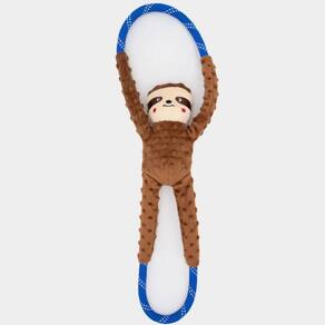 Pelúcia RopeTugz Zippypaws Brinquedo Cabo de Guerra Bicho-preguiça com Apito Para Cães