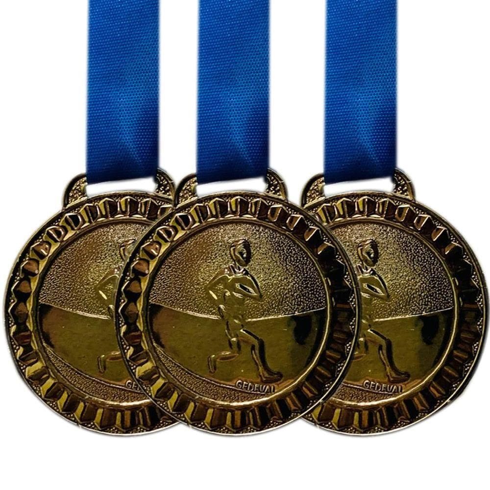 Kit 60 Medalhas De Corrida Atleta Competição 4.5cm Metal bronze