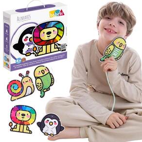 Mini Alinhavo Joguinho De Bolsa Infantil Montessori Madeira