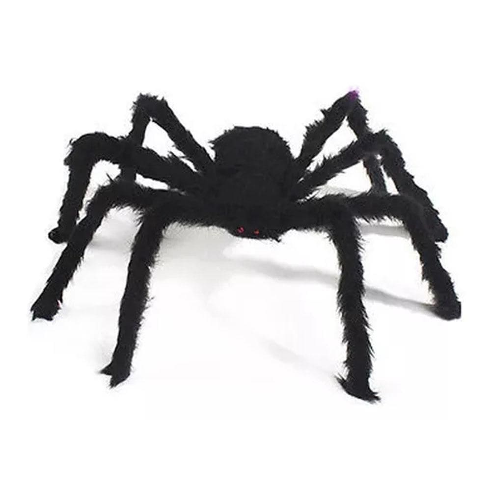 Aranha Peluda Pequena Preta Decorativa Halloween Ydh