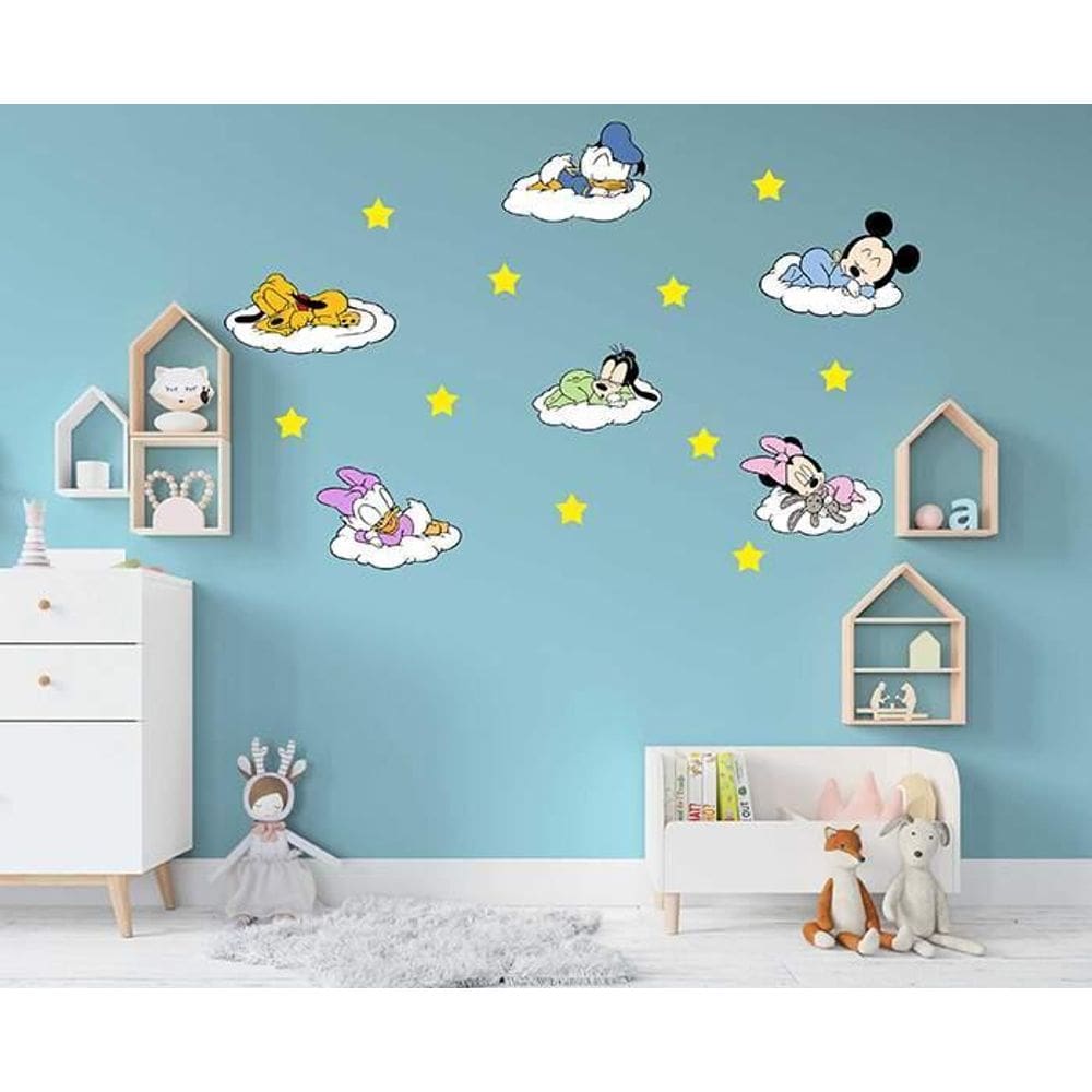 Adesivo De Parede Mickey E Minnie Baby