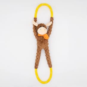 Pelúcia RopeTugz Zippypaws Brinquedo Cabo de Guerra Alce com Apito Para Cães