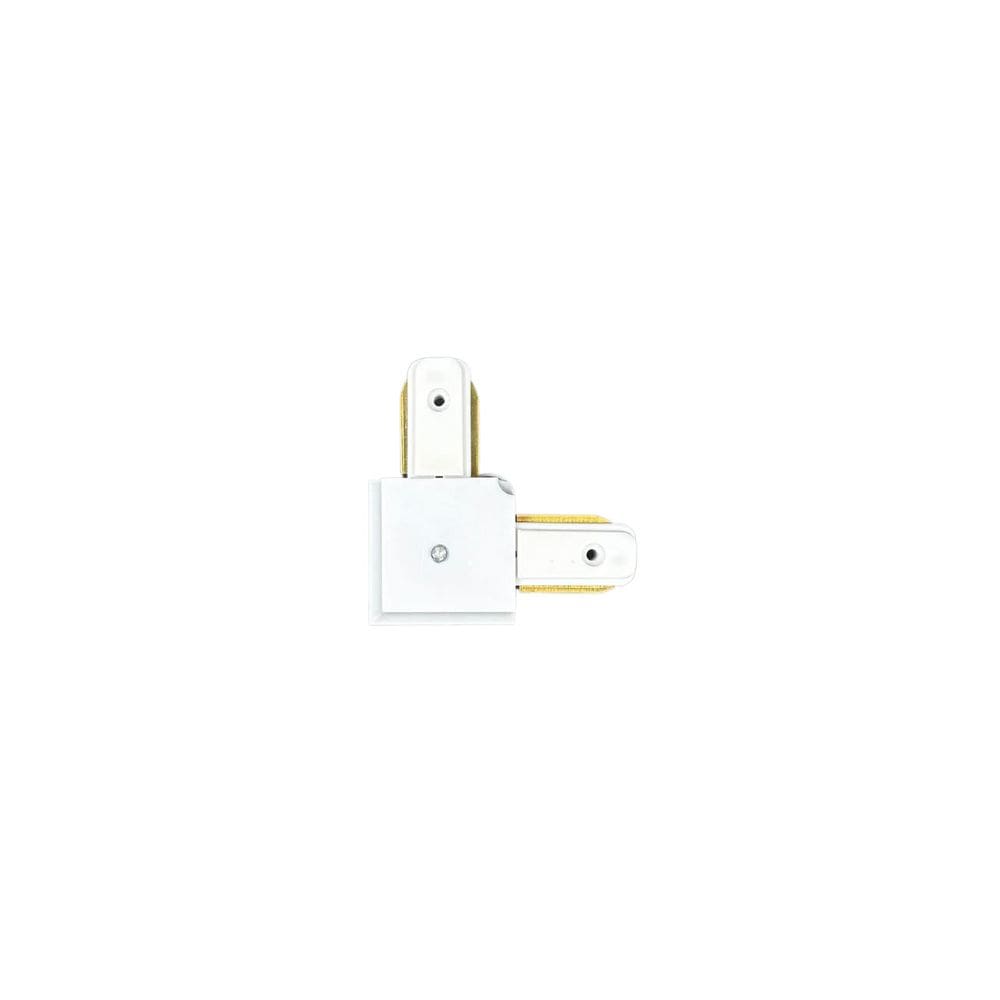 Conector Emenda 90º para trilho eletrificado Branco c/ borda longa