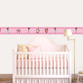 Faixa Decorativa Quarto Bebê Infantil Bailarina 9M