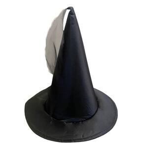 Chapéu De Bruxa Preto Liso Halloween Assustador
