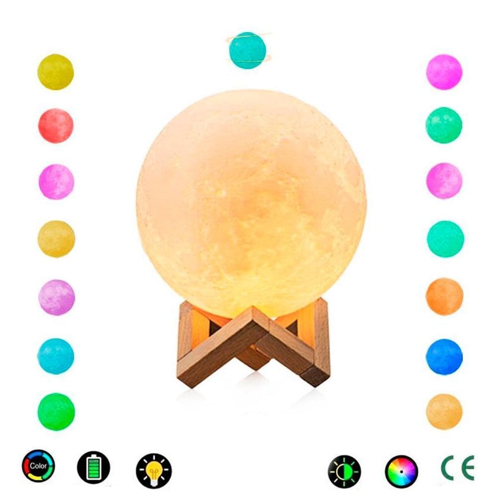 Umidificador Lua Cheia 3D Luminária E Difusor Aromático Usb