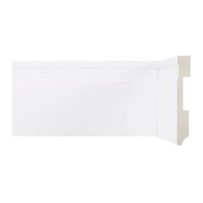 Rodapé de Poliestireno Frisado 10cm x 15mm x 2,40m Pix Revestimento - caixa com 28,8 m - Branco