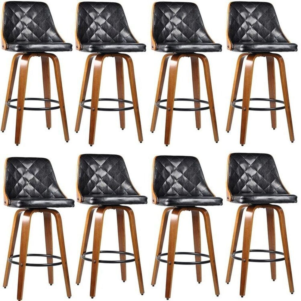 Kit com 8 Banquetas para Cozinha Milão Preto
