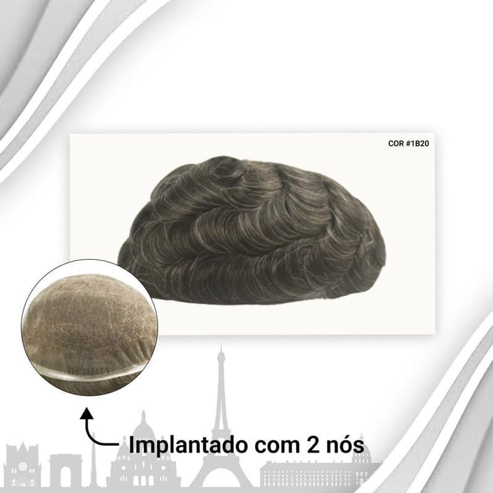Protese Capilar Full Lace Masculina Francesa  20X25