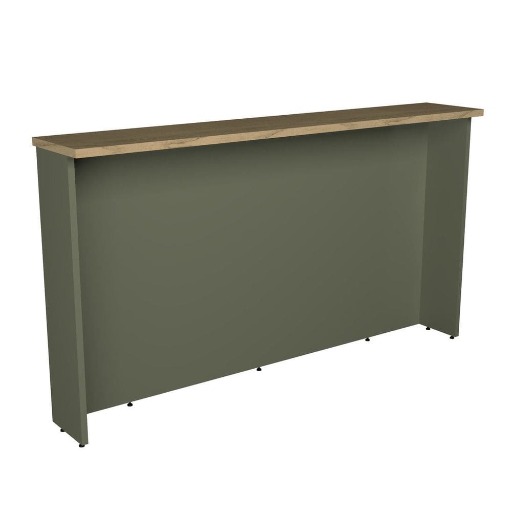 Bancada Ilha 200cm Cozinha Sevilha Verde Hill/Marrom