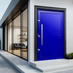 Porta Pivotante Lambril com Puxador Lado Direito Elite 216x150 Azul