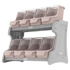 Dispenser Balcão Móvel Pdv Display 8X3,8Lts Plast Pet Nude