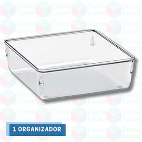 Organizador Acrílico Transparente Resistente Escritório 1 Un