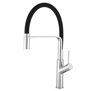 Misturador Monocomando Cozinha de Mesa Bica Alta 1/2 Dn 15 - 4467 Preto/Cromado