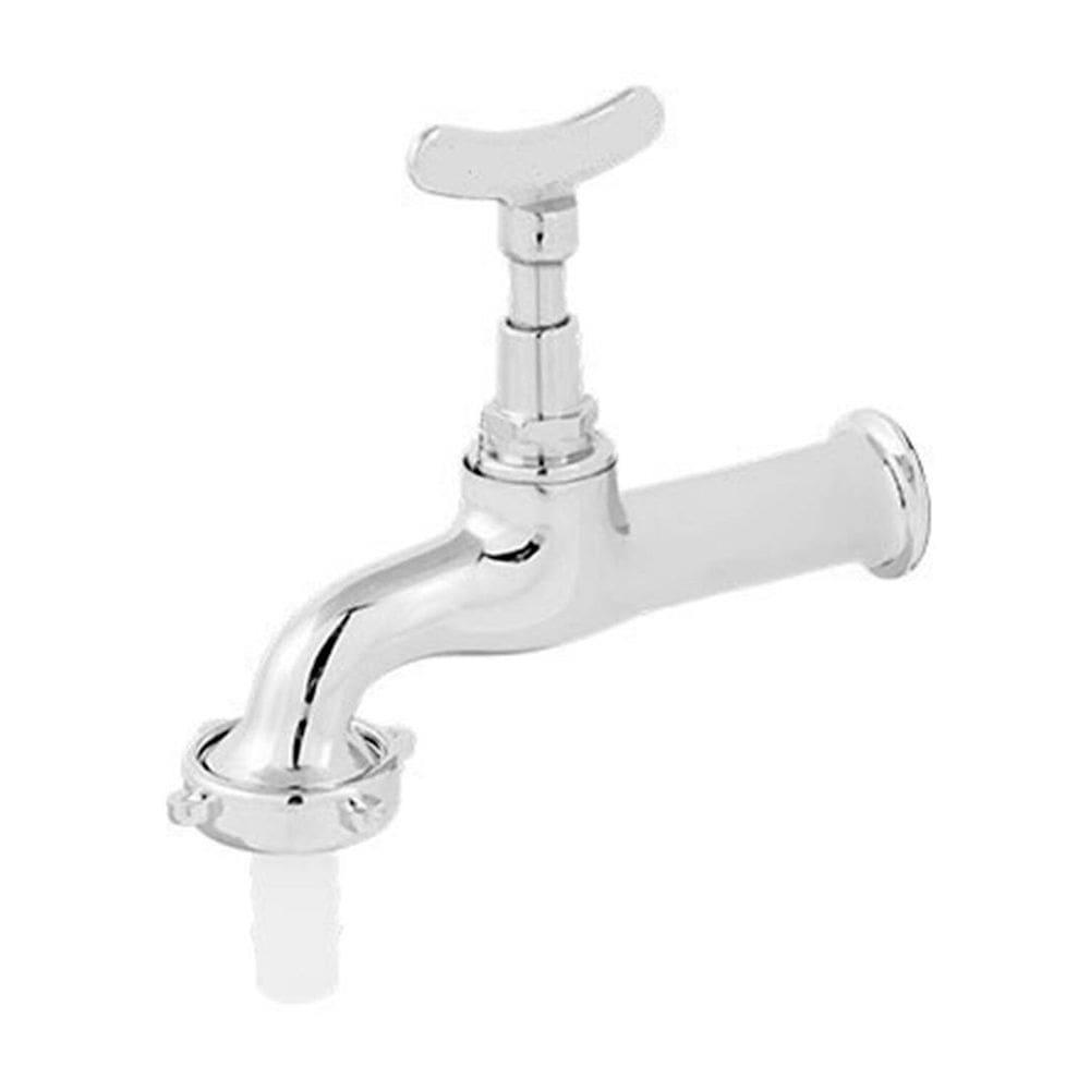 Torneira Tanque Jardim 1130 1/2 P/ 3/4 Cromada Stander Bico Abs 12 Cm Vedante Cromado