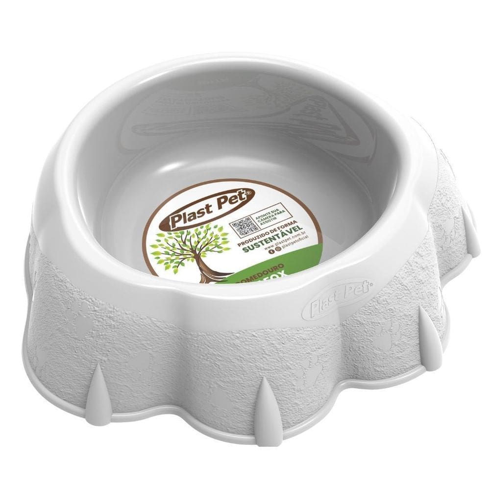 Comedouro Para Cachorro Gato Pet Fox 400Ml - Cinza