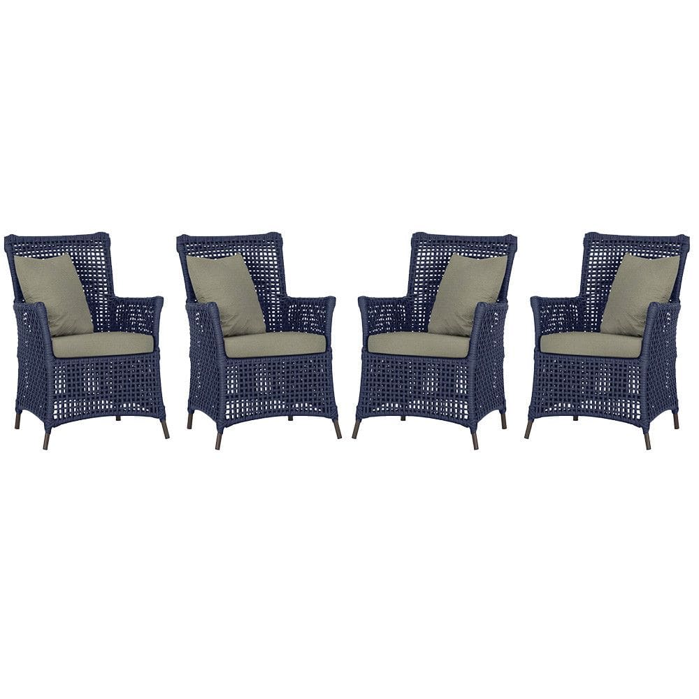 4 Poltronas Igapó Alumínio Micro Pintura Marrom Corda Náutica Estofado 8