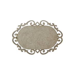 Placa Mdf Cru Artesanato Design Aramado Arabesco 40Cm