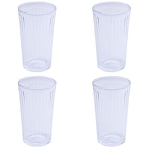 Kit 4 Copos De Vidro Para Água, Suco Refrigerante Sleek320Ml