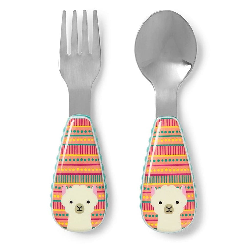 Kit de Talheres Lhama Zoo Skip Hop para Crianças Fofo e Divertido
