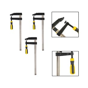 Kit 3 Grampos P Carpinteiro Tipo F Sargento 120x800mm 32 Pol