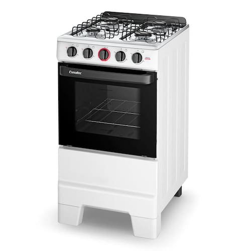 imagem-Fogão Esmaltec Ideal SUPER 4 Bocas Branco com Acendimento Automático - Bivolt