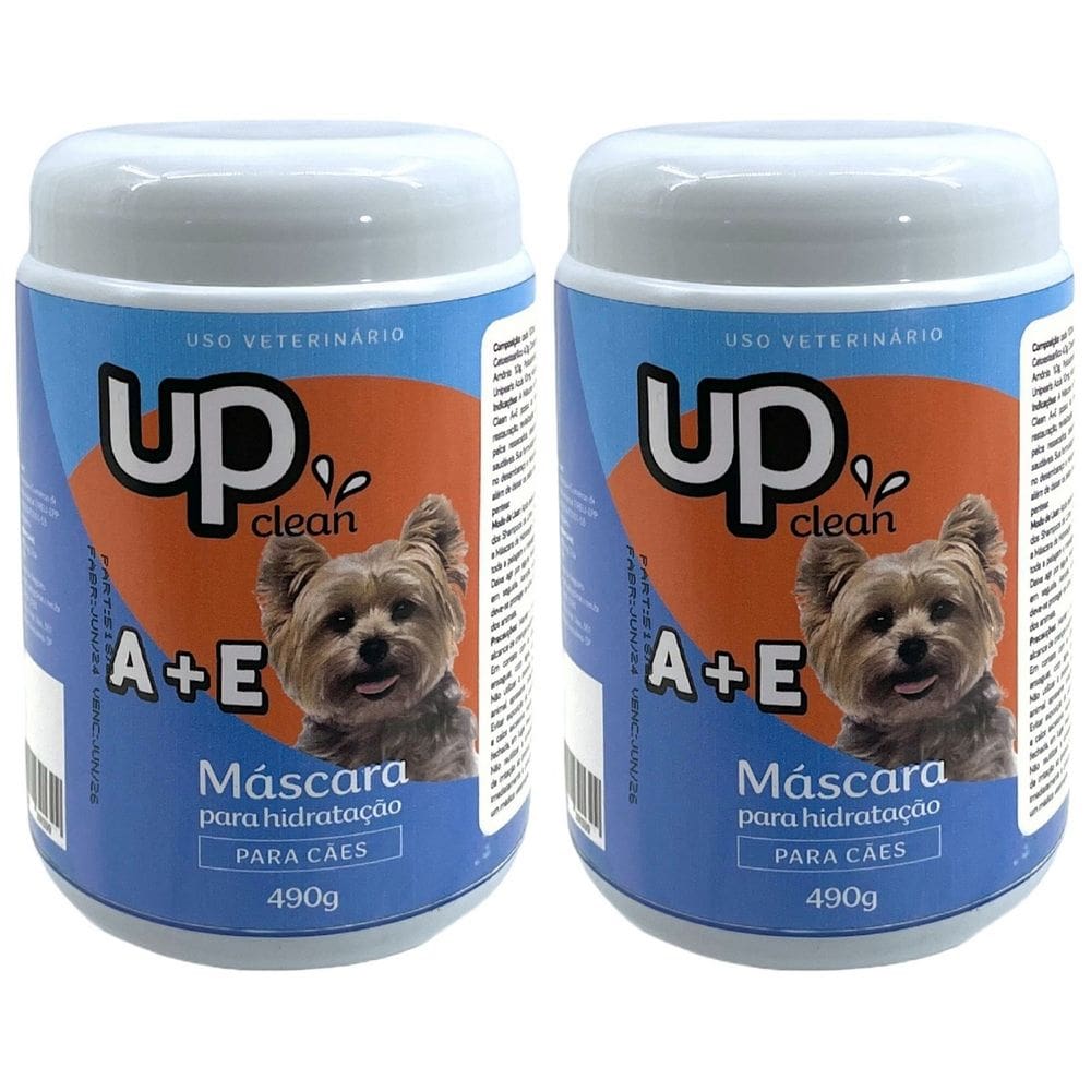 02x Mascara Hidratação Profunda de Pelos Cachorro 500g Luxo Pet