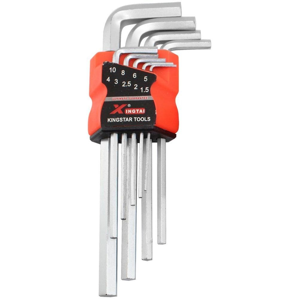 Jogo Chaves Allen Hexagonais Longas 9 Peças 1,5 a 10mm