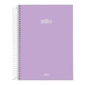 Caderno Universitário Capa Dura 01 Matéria 80 Folhas Jandaia Stilo Pastel Lilás