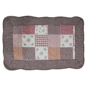 Tapete Patchwork Floral Rosa 100% Algodão 61x42 cm