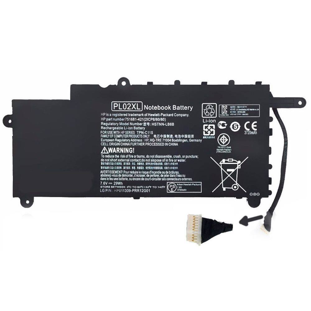 Bateria Compatível Com Notebook Pavilion X360 11 N127br Pl02xl