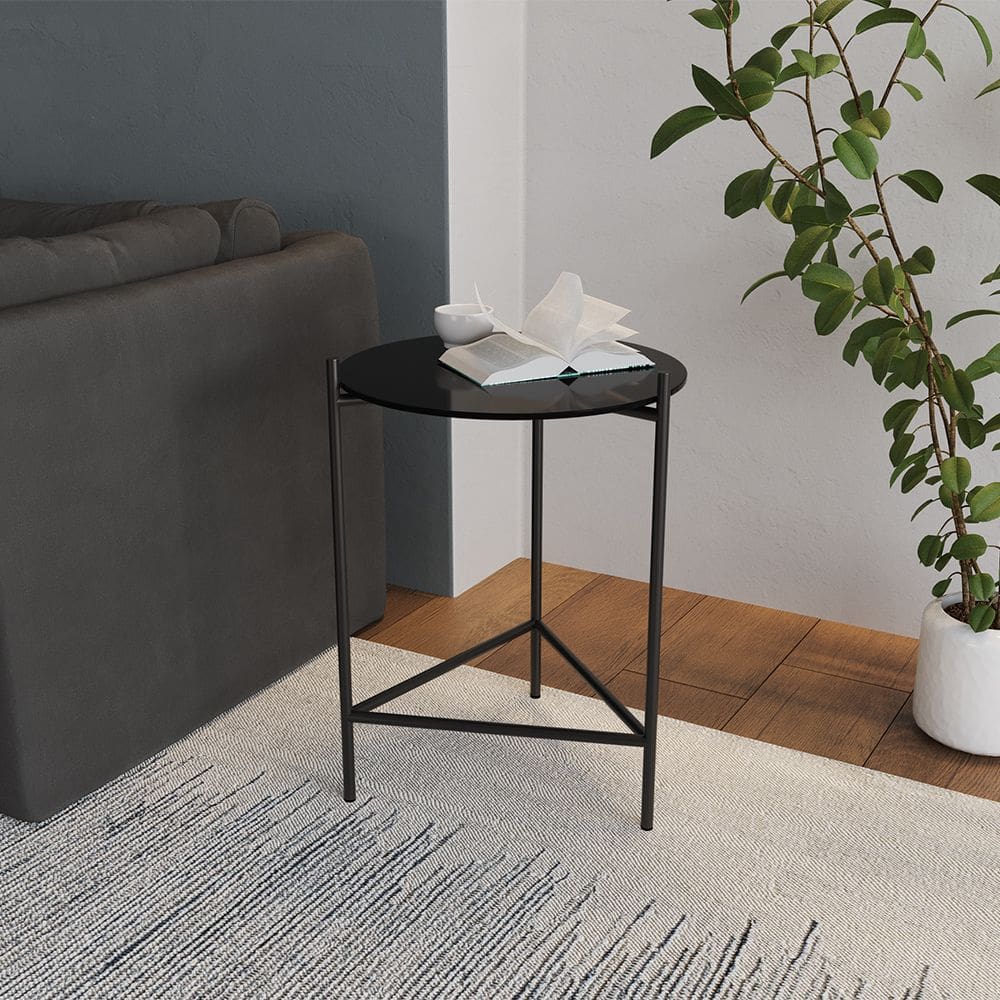 Mesa Lateral Industrial Marbella Preta