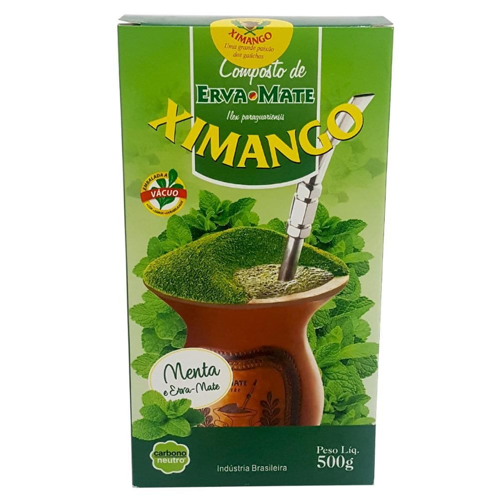 Kit 3 Erva Mate 500g cada Chimarrão Composta Menta À Vacuo X