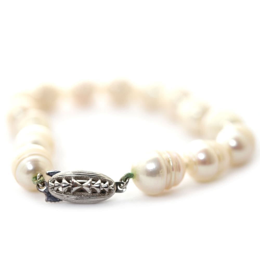 Pulseira De Pérola Agua Doce Barroca Natural 22,5cm J22571