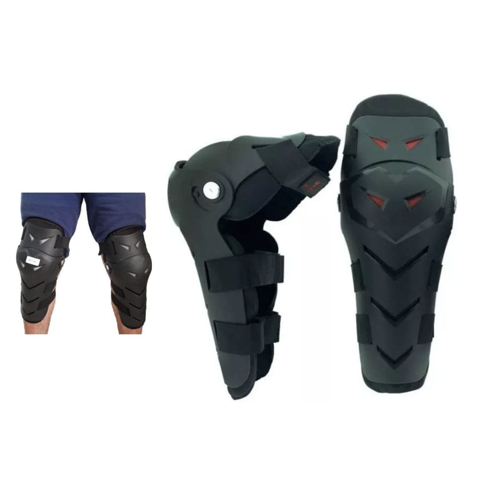 Kit Joelheira Red Dragon Attack Articulada Trilha Enduro Bmx