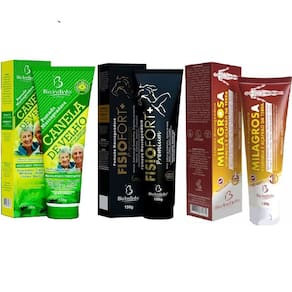 Kit Pomada Massageadora + FisioFort Premium + Mil Dores