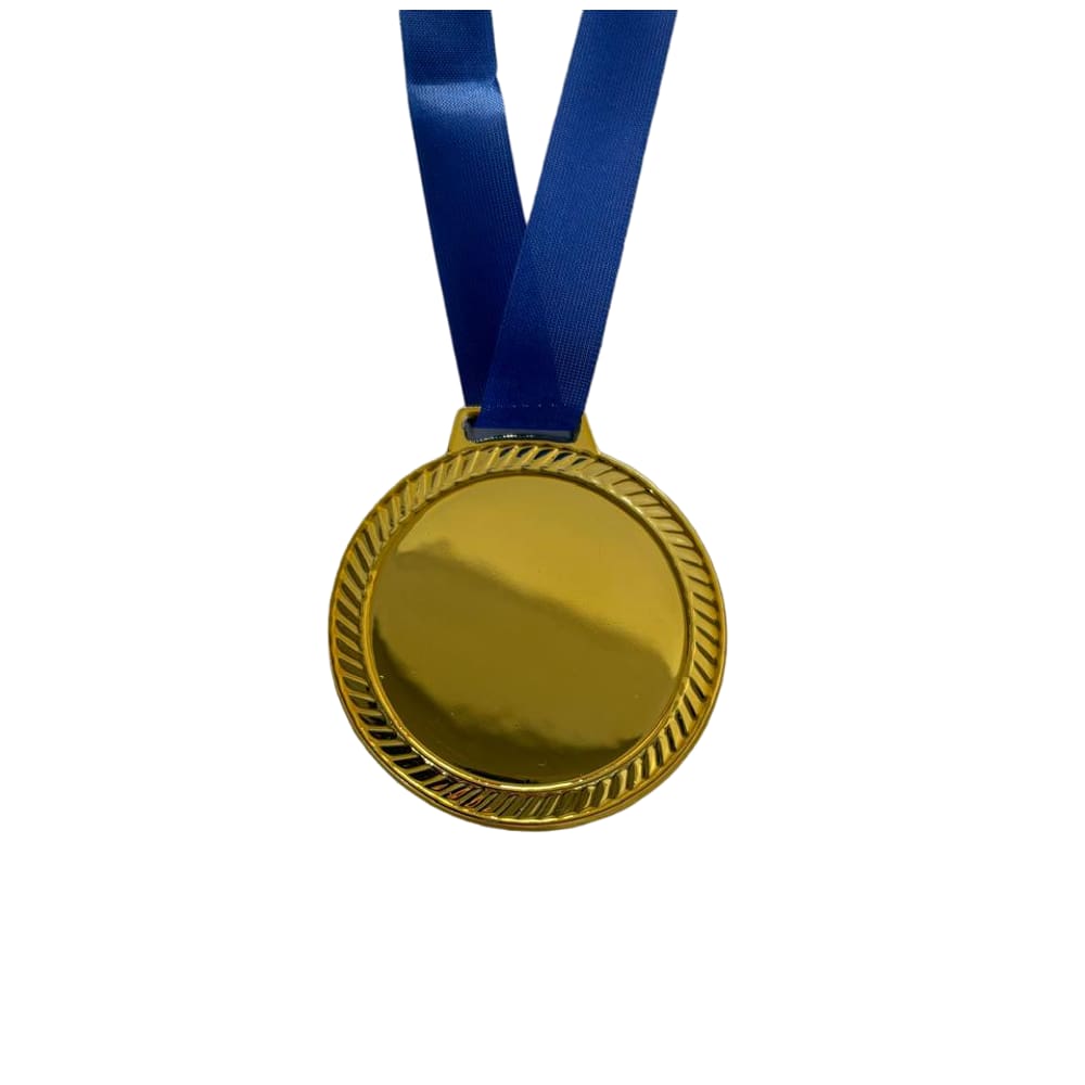 15 Medalhas de Aço 6cm Ouro Prata Bronze Centro Liso Esporte