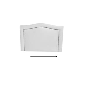 Cabeceira Estofada Solteiro Branca Línea Veludo Off White