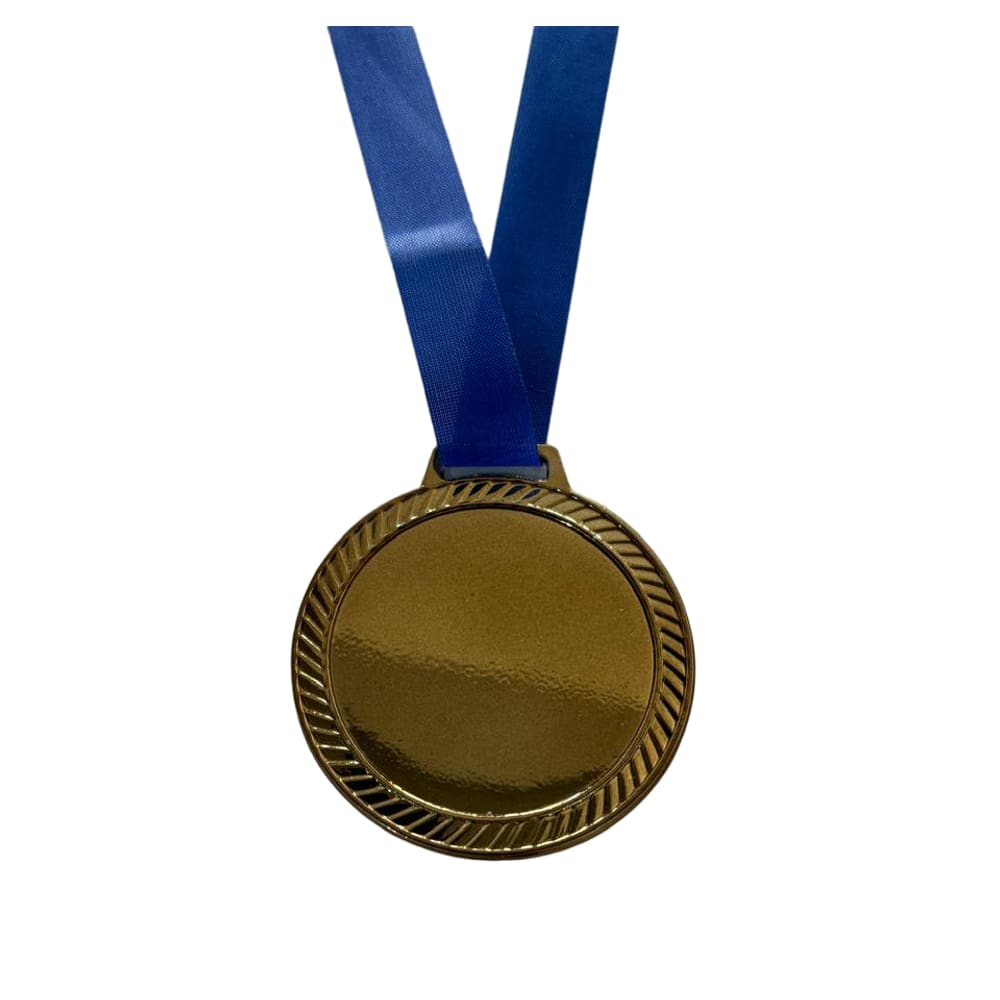 30 Medalhas de Aço 6cm Ouro Prata Bronze Centro Liso Esporte