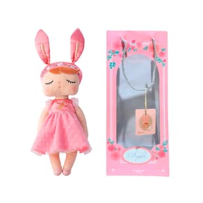 Boneca Infantil de Pelucia Metoo Angela Lily Bell Fofinha c/ Sacola 33cm Colecionável