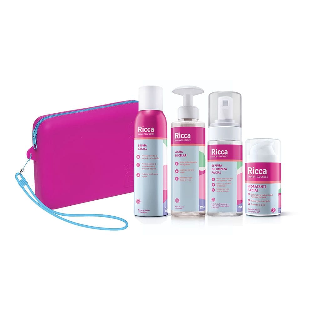 Kit Cuidados Faciais Skin Intelligence + Necessaire Ricca