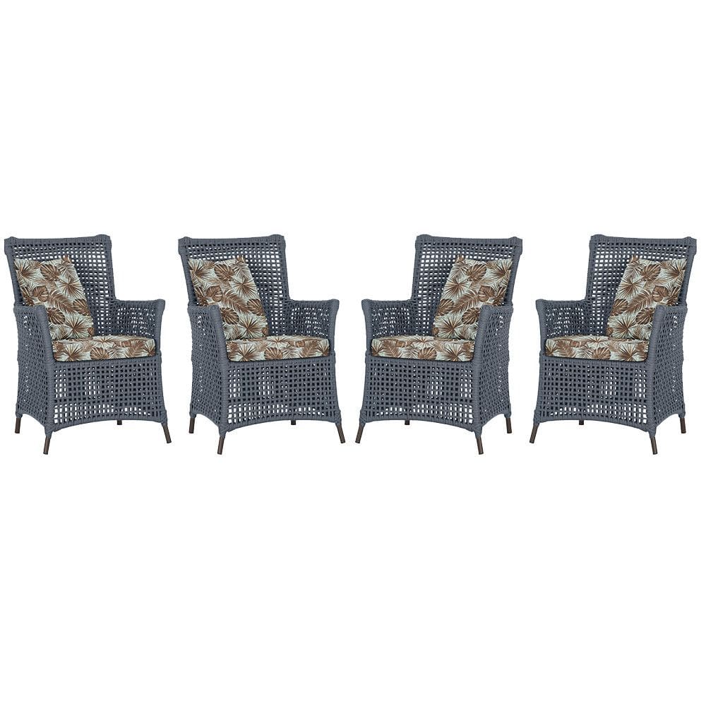 4 Poltronas Igapó Alumínio Micro Pintura Marrom Corda Náutica Estofado 6