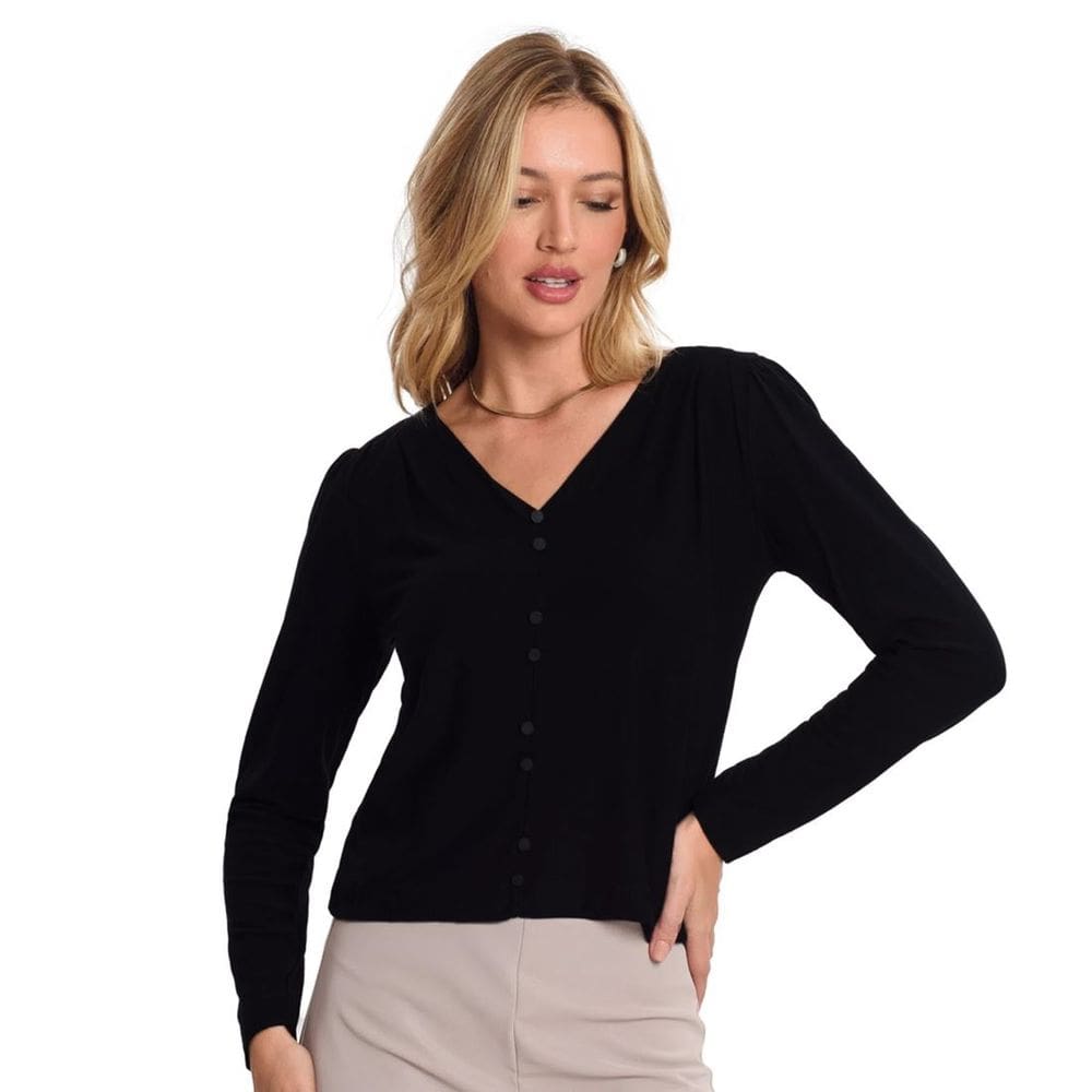 Camisa Feminina Manga Longa Botões Endless