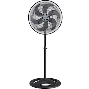 Ventilador De Coluna Ventisol Turbo 6 Pás 50cm 3 Velocidades Oscilante Preto - 220v