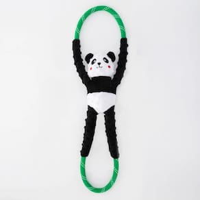 Pelúcia RopeTugz Zippypaws Brinquedo Cabo de Guerra Panda com Apito Para Cães